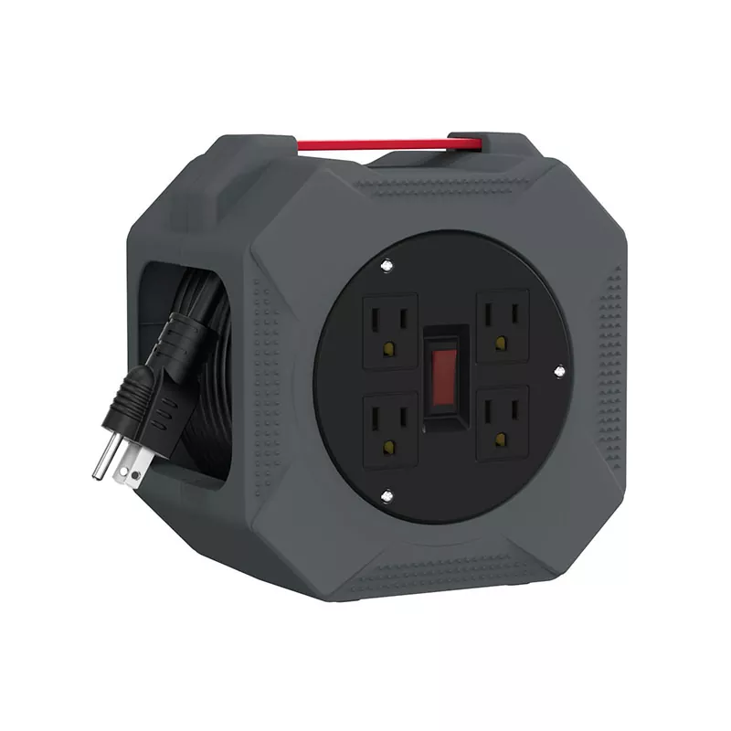 4 vtičnice Plastični kolut za kabel 30ft