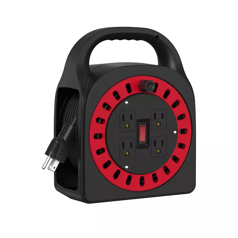 4 vtičnice Plastični kolut za kabel 50ft 4 vtičnice Plastični kolut za kabel 50ft