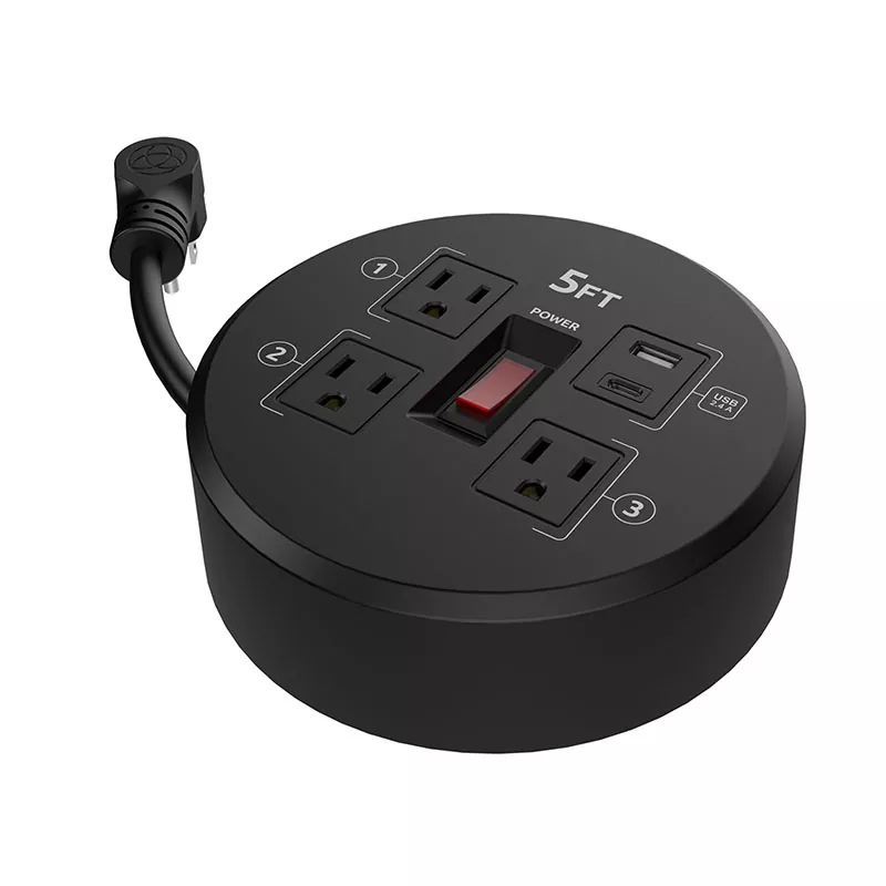 Mini 3 vtičnice Usb2.4a plastični kolut za kabel